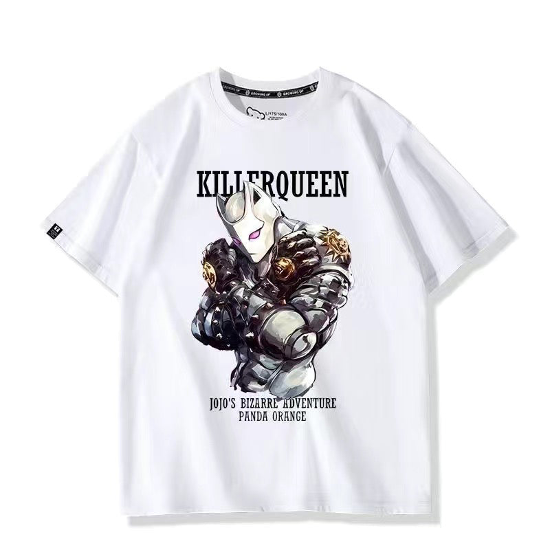 スタンド使い イラスト トップス  Killer Queen ユニセックス 半袖 Ｔシャツ