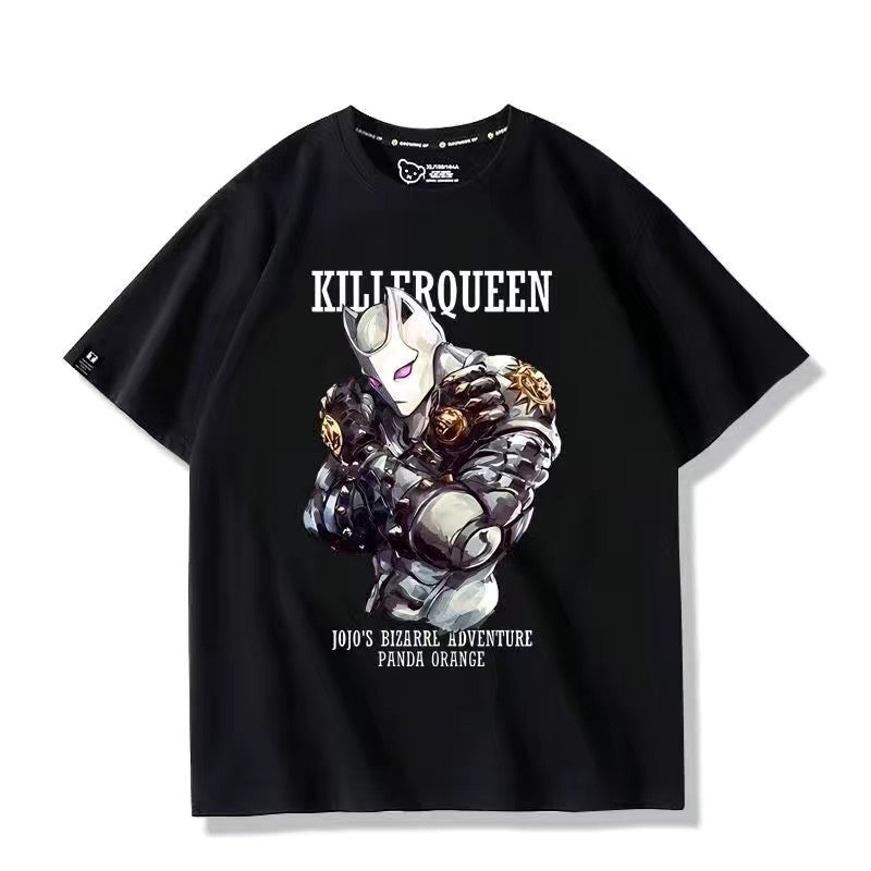 スタンド使い イラスト トップス  Killer Queen ユニセックス 半袖 Ｔシャツ