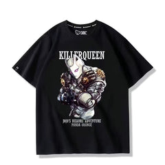 スタンド使い イラスト トップス  Killer Queen ユニセックス 半袖 Ｔシャツ