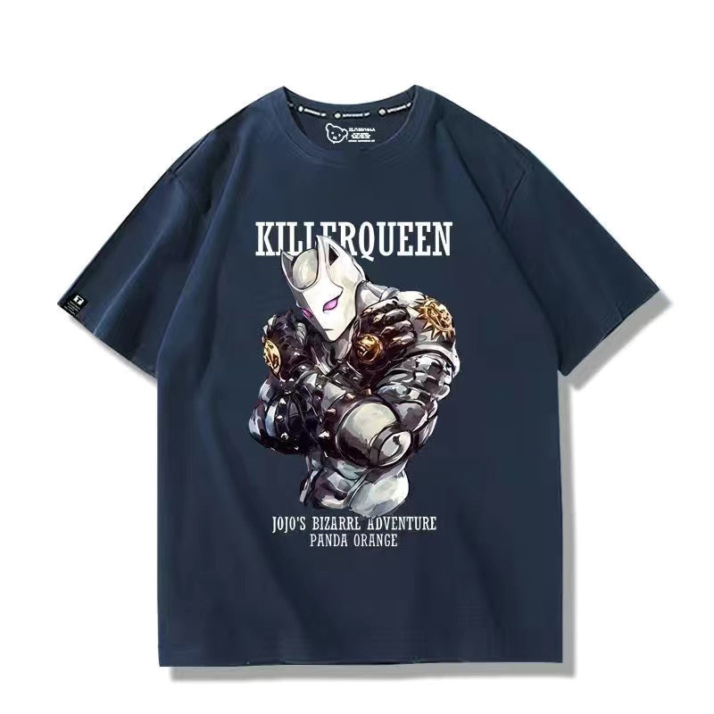スタンド使い イラスト トップス  Killer Queen ユニセックス 半袖 Ｔシャツ