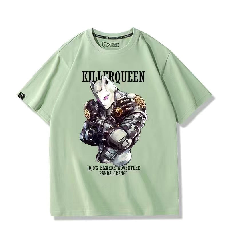 スタンド使い イラスト トップス  Killer Queen ユニセックス 半袖 Ｔシャツ
