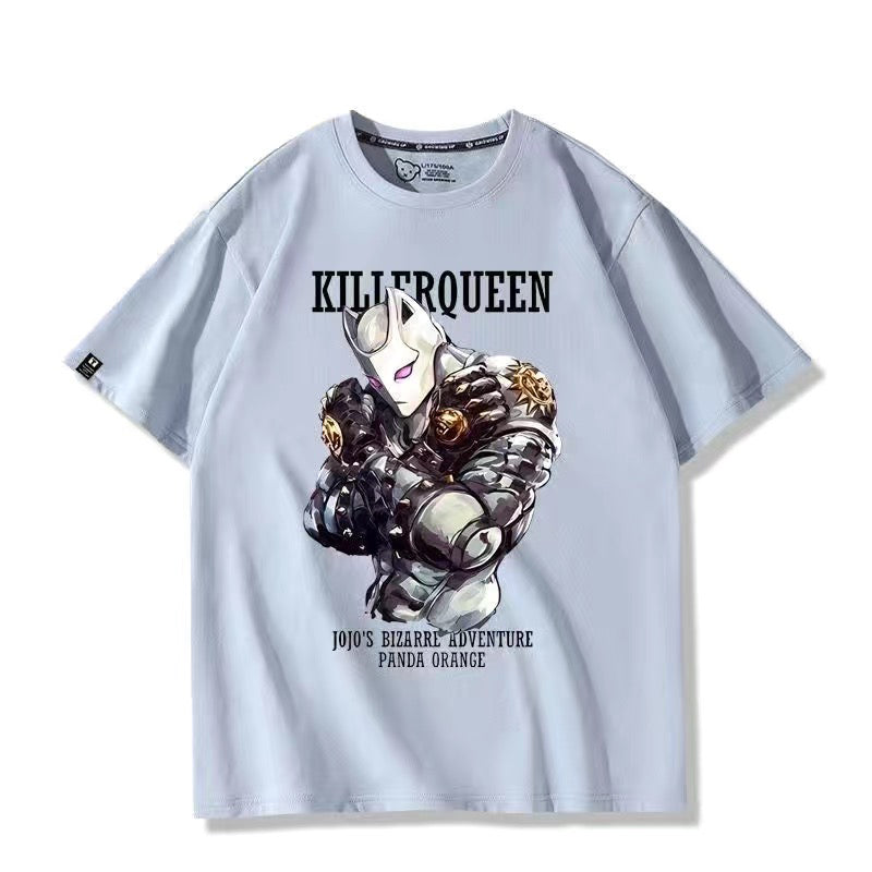 スタンド使い イラスト トップス  Killer Queen ユニセックス 半袖 Ｔシャツ