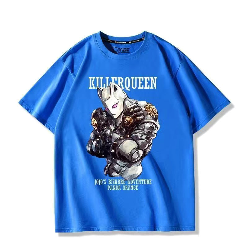 スタンド使い イラスト トップス  Killer Queen ユニセックス 半袖 Ｔシャツ