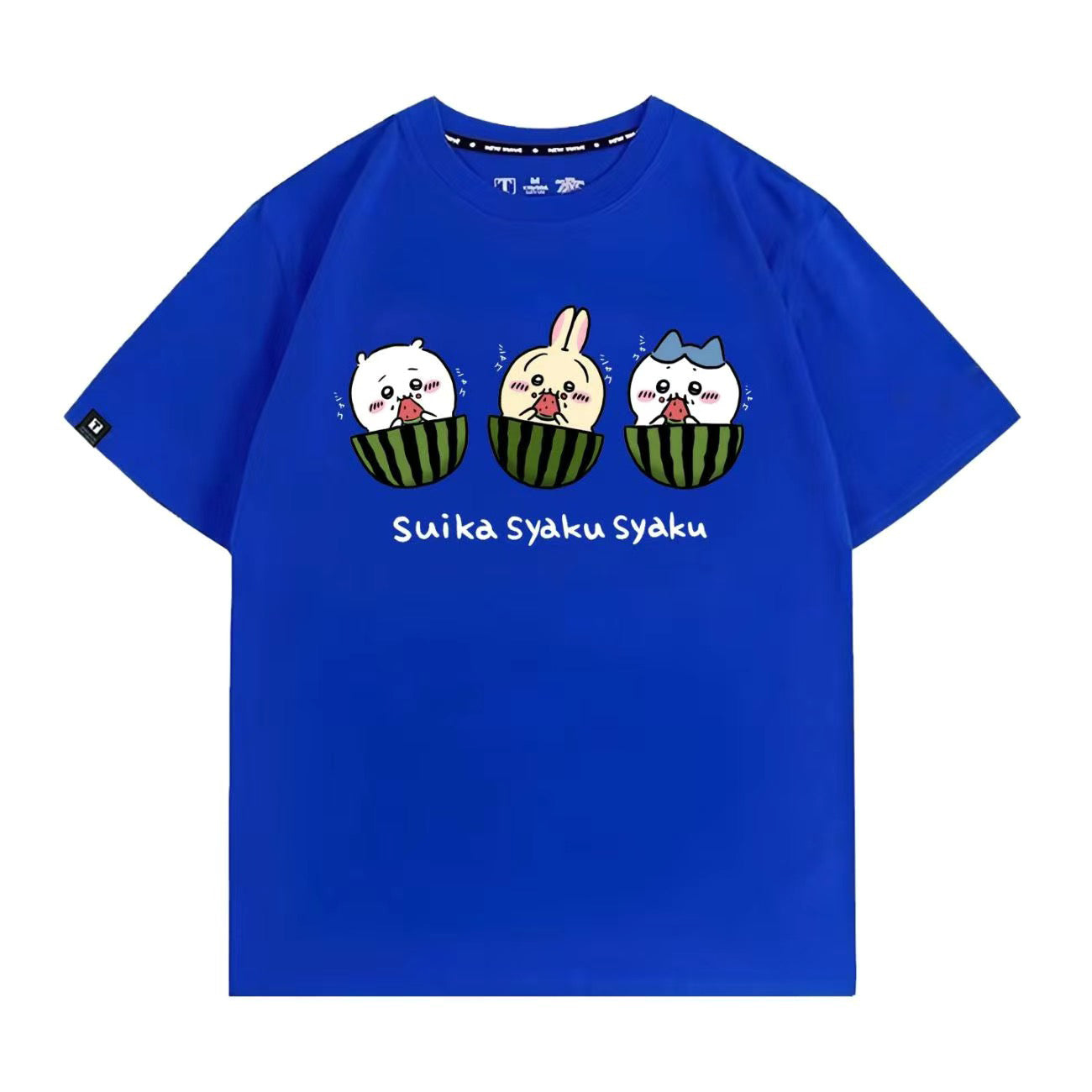 可愛いキャラ ゆるかわ トップス すいか ユニセックス 半袖Ｔシャツ