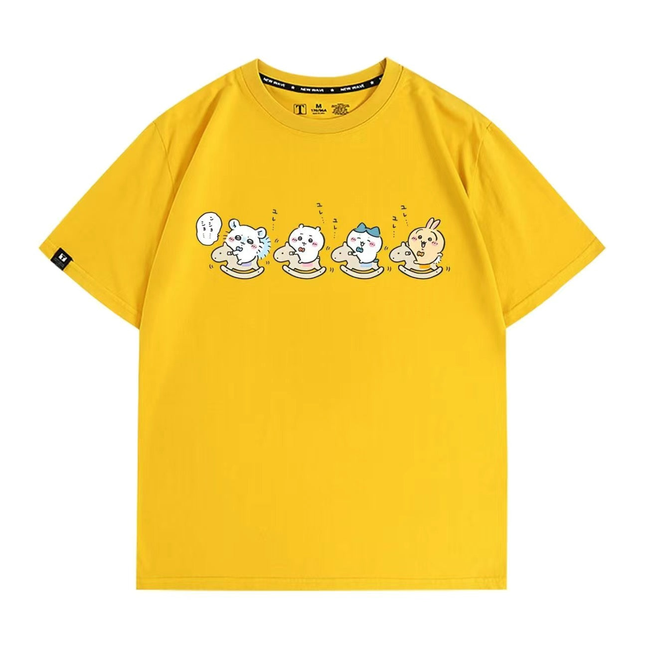 可愛いキャラ ゆるかわ トップス ロッキングホース ユニセックス 半袖Ｔシャツ