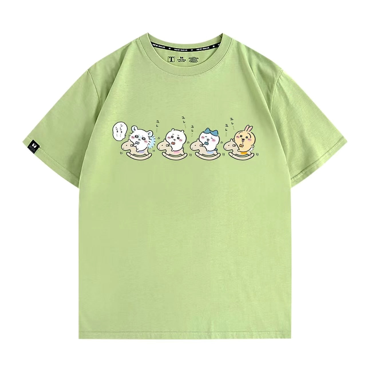 可愛いキャラ ゆるかわ トップス ロッキングホース ユニセックス 半袖Ｔシャツ