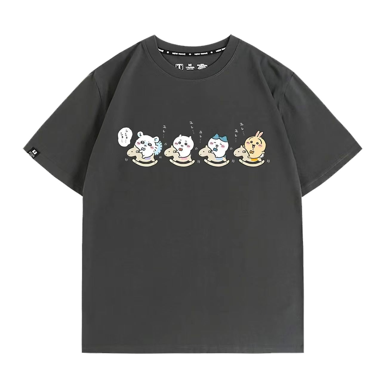 可愛いキャラ ゆるかわ トップス ロッキングホース ユニセックス 半袖Ｔシャツ