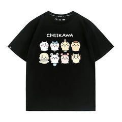 可愛いキャラ ゆるかわ トップス 家族写真 ユニセックス 半袖Ｔシャツ