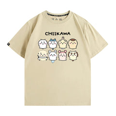 可愛いキャラ ゆるかわ トップス 家族写真 ユニセックス 半袖Ｔシャツ
