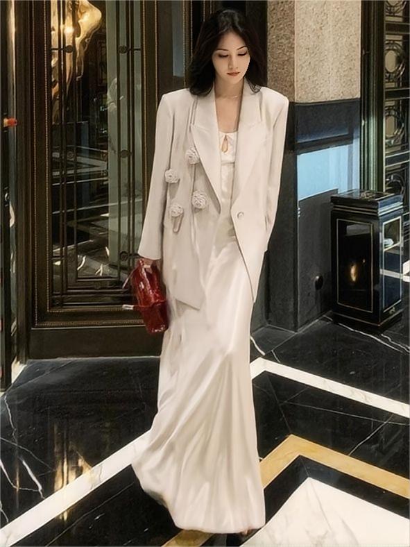 アウター＆Vネックキャミワンピ レディース セットアップ