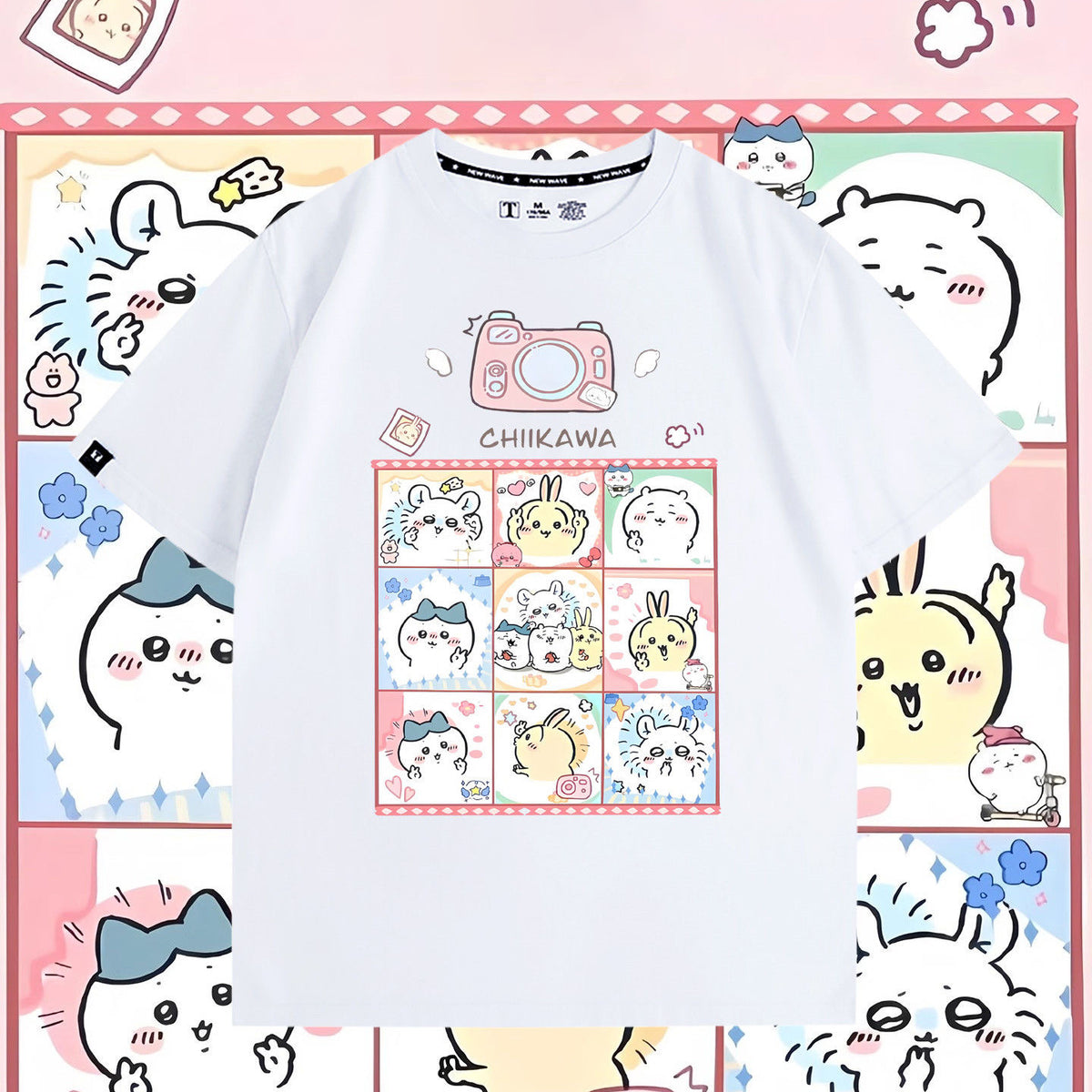 可愛いキャラ ゆるかわ トップス カメラ ユニセックス 半袖Ｔシャツ
