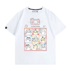 可愛いキャラ ゆるかわ トップス カメラ ユニセックス 半袖Ｔシャツ