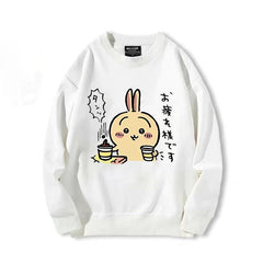 可愛いキャラ ゆるかわ トップス お疲れ様です ユニセックス 長袖 スウェット