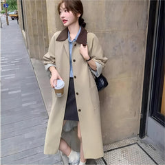 上品 ブリティッシュ ロング トレンチコート レディース トップス