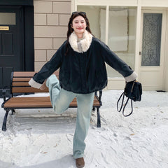 冬季 モトジャケット風 厚手 保温 レディースダウンジャケット