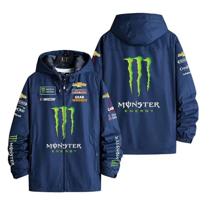 バイカースタイル アウター 個性派 スポーツマインド メンズ 防風 防寒 レーシングジャケット