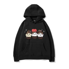 可愛いキャラ ゆるかわ トップス チョコレートケーキ ユニセックス 長袖 スウェット/パーカー