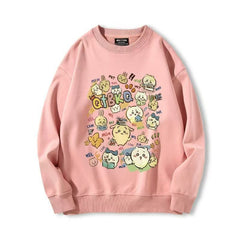 可愛いキャラ ゆるかわ トップス 日々精進 ユニセックス 長袖 スウェット