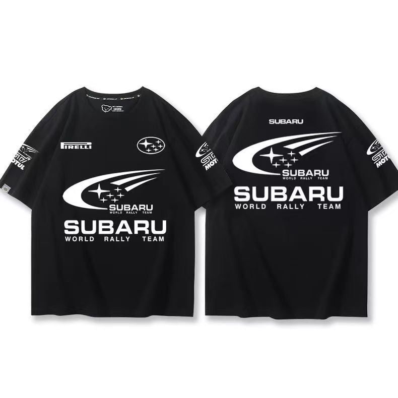 バイカースタイル トップス モータースポーツテイスト ユニセックス 半袖Ｔシャツ