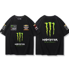 バイカースタイル トップス モータースポーツ風 ロゴプリント ユニセックス 半袖Ｔシャツ