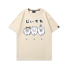 可愛いキャラ ゆるかわ トップス じいさん ユニセックス 半袖Ｔシャツ