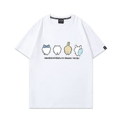 可愛いキャラ ゆるかわ トップス 可愛い後ろ姿 ユニセックス 半袖Ｔシャツ