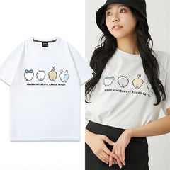 可愛いキャラ ゆるかわ トップス 可愛い後ろ姿 ユニセックス 半袖Ｔシャツ