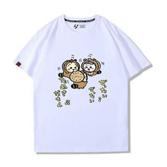 可愛いキャラ ゆるかわ トップス たぬきだもん ユニセックス 半袖Ｔシャツ