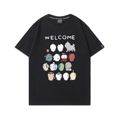 可愛いキャラ ゆるかわ トップス 親友 ユニセックス 半袖Ｔシャツ