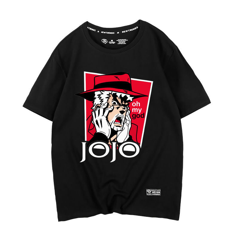 JOJOシリーズ トップス ジョセフ oh my god 驚き顔 半袖Ｔシャツ