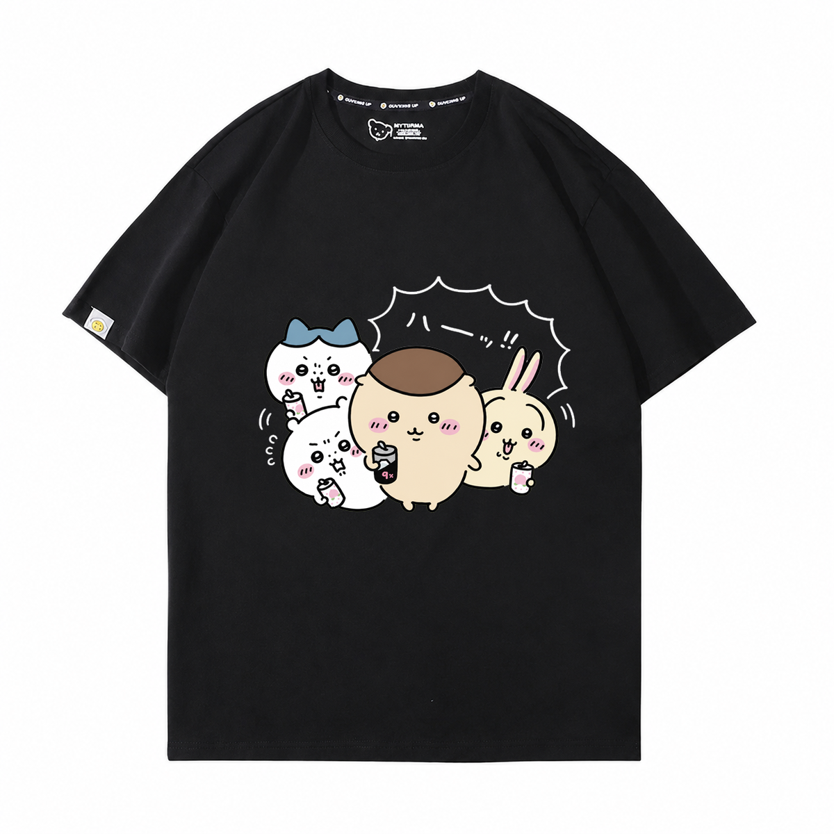可愛いキャラ ゆるかわ トップス ハーッ！！ ユニセックス 半袖Ｔシャツ