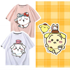 可愛いキャラ ゆるかわ トップス 可愛いショルダーバッグ ユニセックス 半袖Ｔシャツ