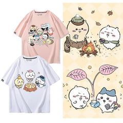 可愛いキャラ ゆるかわ トップス 日常 ユニセックス 半袖Ｔシャツ