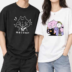 スタンド使い イラスト トップス ジョジョの奇妙な冒険 キャラクタープリント 2タイプ ユニセックス 半袖Ｔシャツ