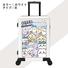 可愛いキャラ ゆるかわ キャリーケース 四コマコミック TSAロック、ドリンクホルダー付き 旅行用 ユニセックス キャリーバッグ