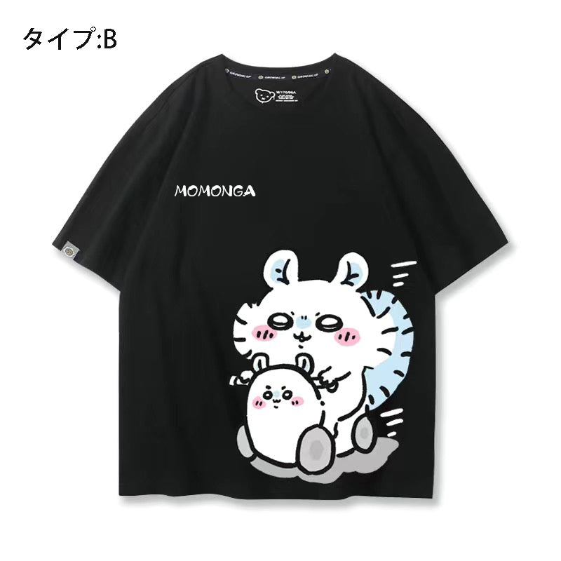 可愛いキャラ ゆるかわ トップス 日常（笑）ユニセックス 半袖Ｔシャツ