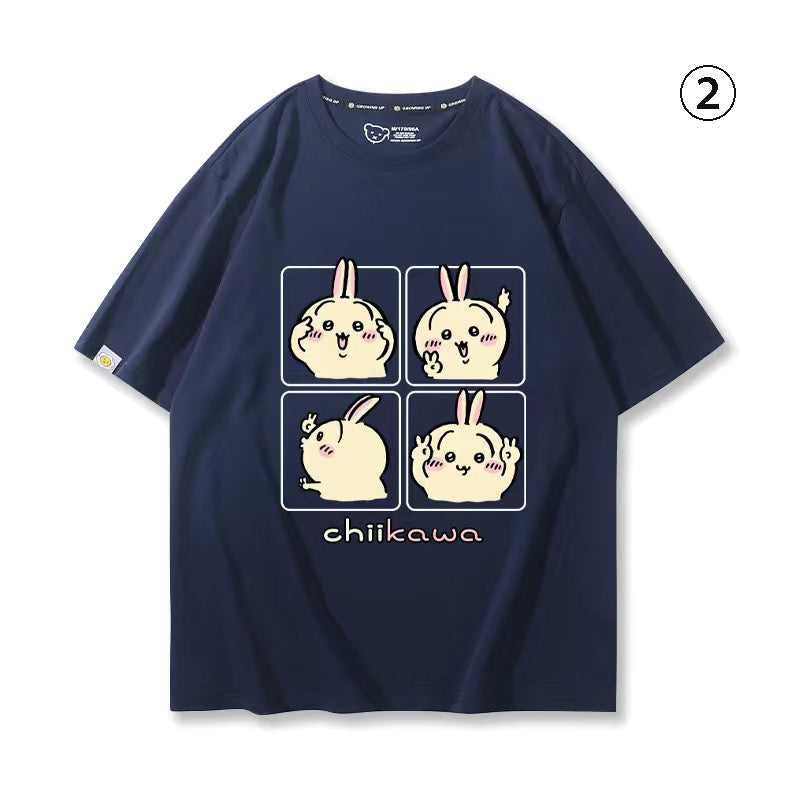 可愛いキャラ ゆるかわ トップス ポーズを取る ‌ユニセックス 半袖Ｔシャツ