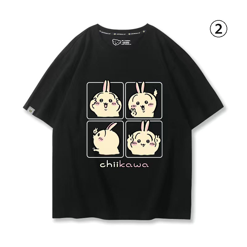 可愛いキャラ ゆるかわ トップス ポーズを取る ‌ユニセックス 半袖Ｔシャツ