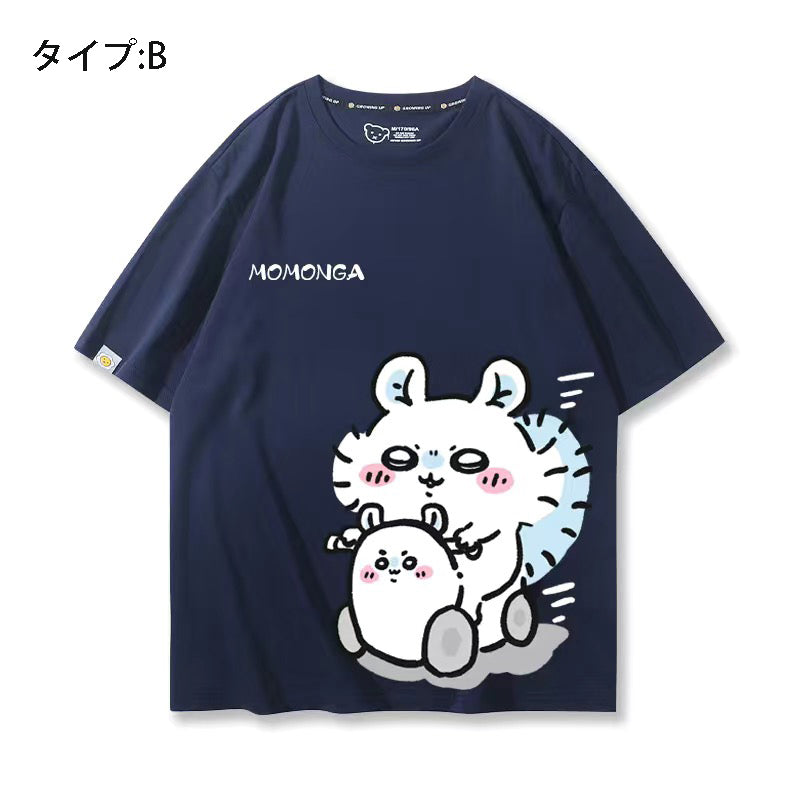可愛いキャラ ゆるかわ トップス 日常（笑）ユニセックス 半袖Ｔシャツ
