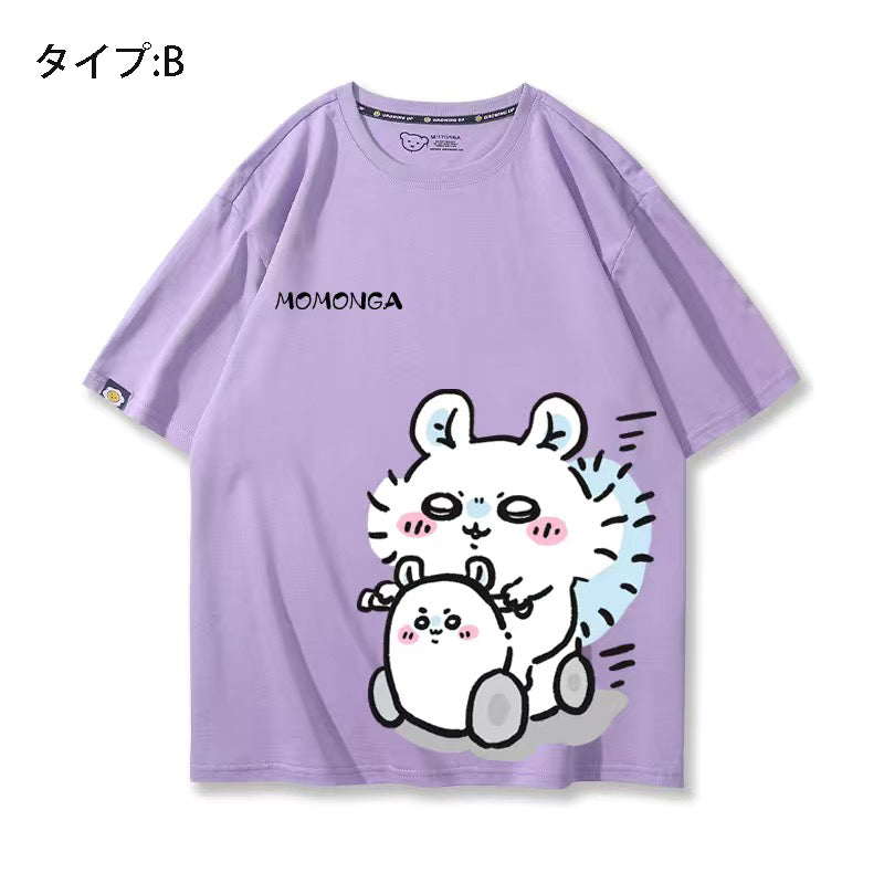 可愛いキャラ ゆるかわ トップス 日常（笑）ユニセックス 半袖Ｔシャツ