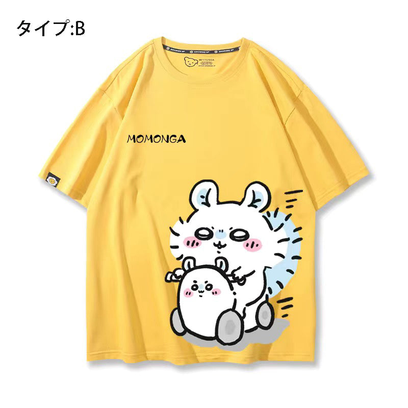 可愛いキャラ ゆるかわ トップス 日常（笑）ユニセックス 半袖Ｔシャツ