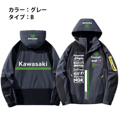 バイカースタイル アウター モータースポーツテイスト メンズ 防風 レーシングジャケット
