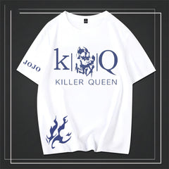スタンド使い イラスト トップス  Killer Queen ユニセックス 半袖 Ｔシャツ
