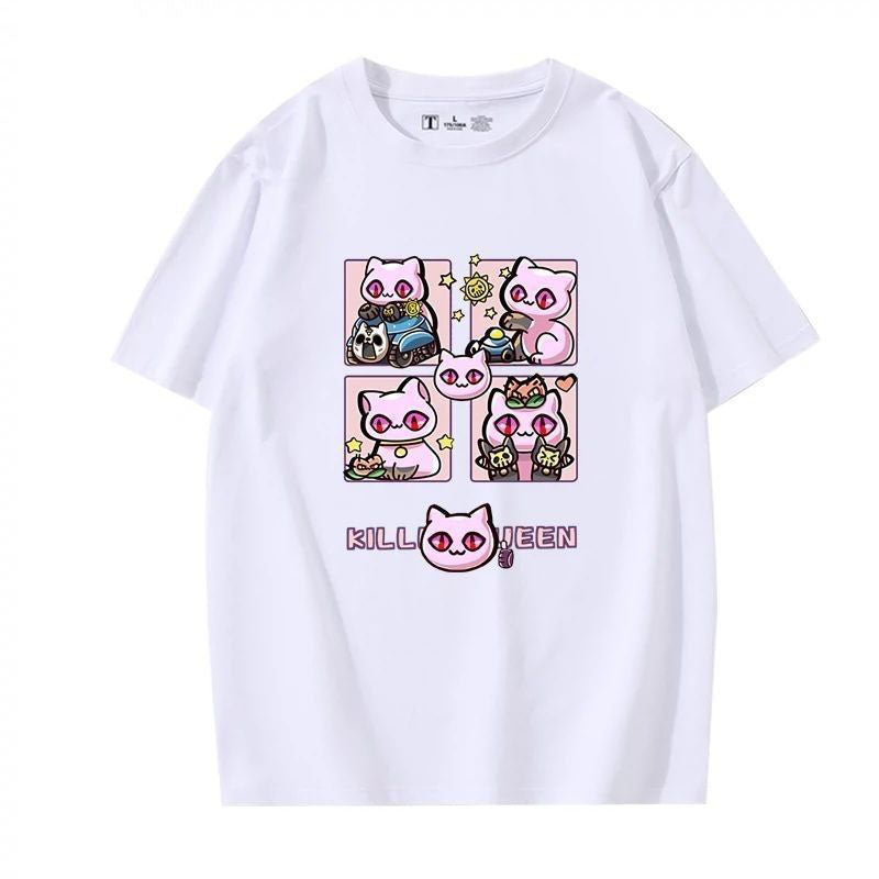 JOJOシリーズ トップス Killer Queen ネコ爆弾 ユニセックス 半袖Ｔシャツ