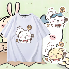 可愛いキャラ ゆるかわ トップス 料理人 ユニセックス 半袖Ｔシャツ