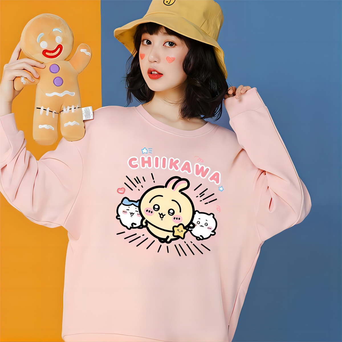 可愛いキャラ ゆるかわ トップス 走る ユニセックス 長袖 スウェット