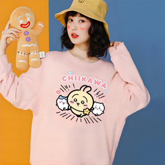 可愛いキャラ ゆるかわ トップス 走る ユニセックス 長袖 スウェット