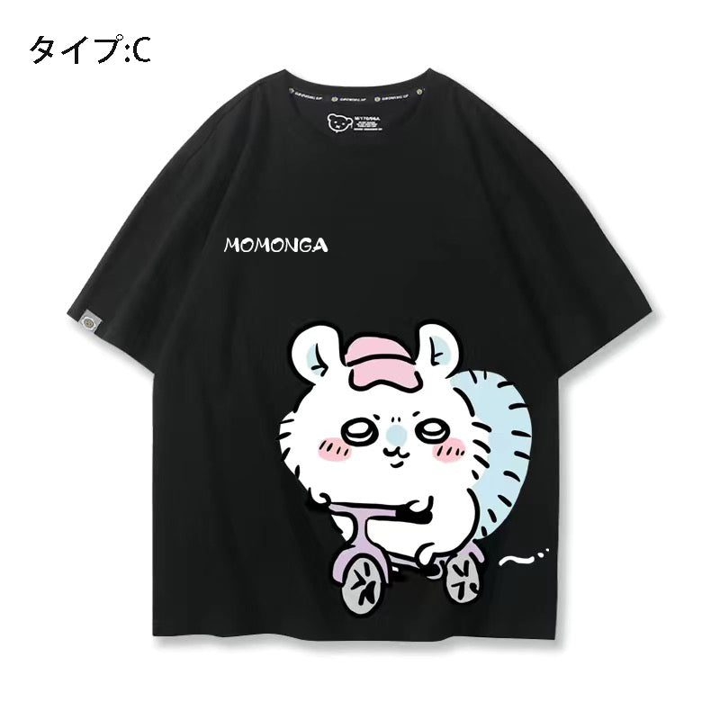 可愛いキャラ ゆるかわ トップス 日常（笑）ユニセックス 半袖Ｔシャツ