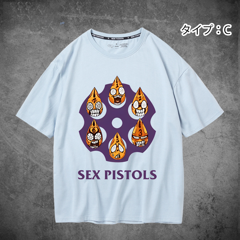 JOJOシリーズ トップス Sex Pistols ユニセックス 半袖Ｔシャツ
