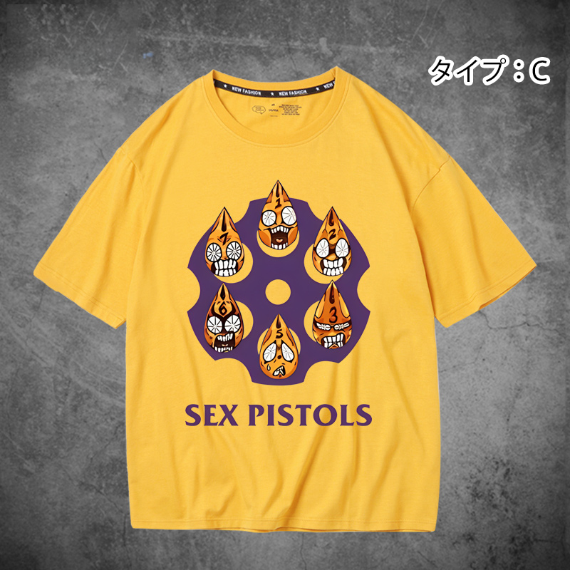 JOJOシリーズ トップス Sex Pistols ユニセックス 半袖Ｔシャツ